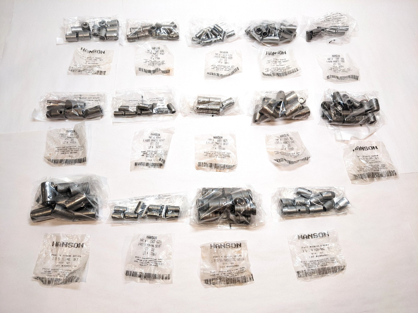 LARGE Lot (120+) Hanson Magnetic Sockets Mechanics Tools USA MADE