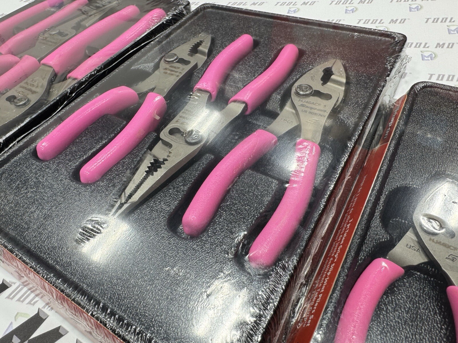 Snap-on Tools USA NEW PINK Slip Joint Pliers Set PL347ACFP PL346ACFP PL344BCFP