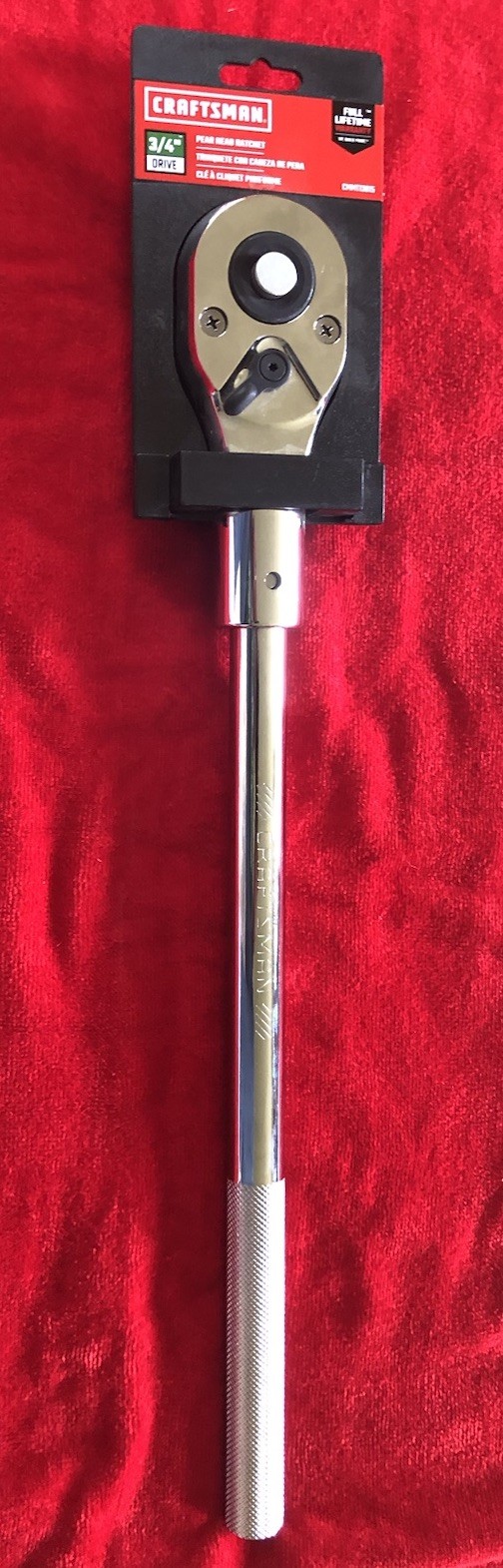 NEW 3/4 INCH DRIVE CRAFTSMAN No. CMMT13015 PEAR HEAD RATCHET w FLAT RATE POSTAGE