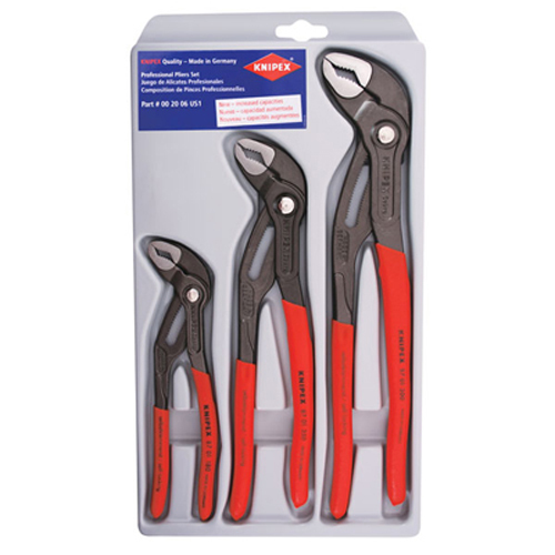 Knipex 002006US1 3-Pc Cobra Pliers Set 7/10/12″