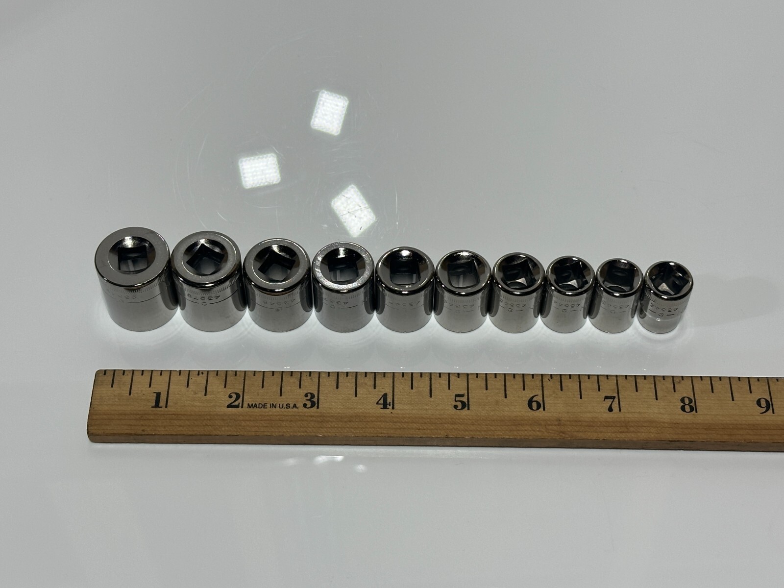 Craftsman USA New NOS 10pc Metric 10-19mm Shallow Socket Set – 3/8″ Drive – 6 PT