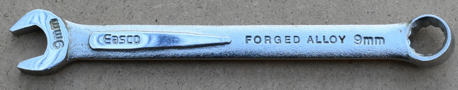 EASCO TOOLS 63609, 9MM METRIC 12-POINT OPEN/BOX END COMBINATION WRENCH