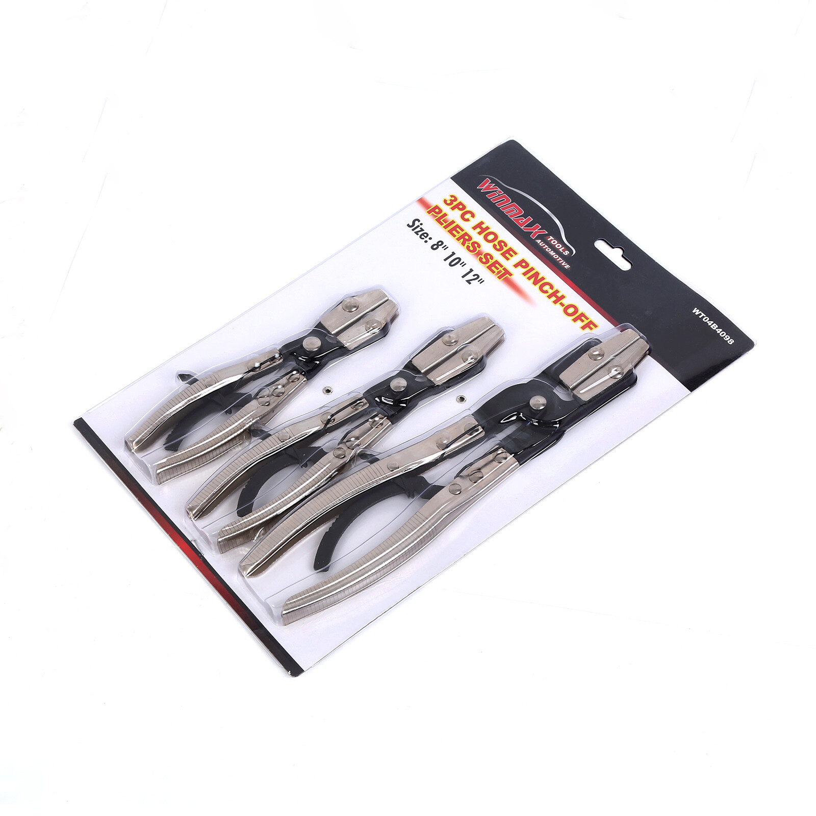 3pcs Ratcheting Hose Pinch Off Pliers Set, 8″ 10″ 12″ Car Hose Fuel Pinch Pliers