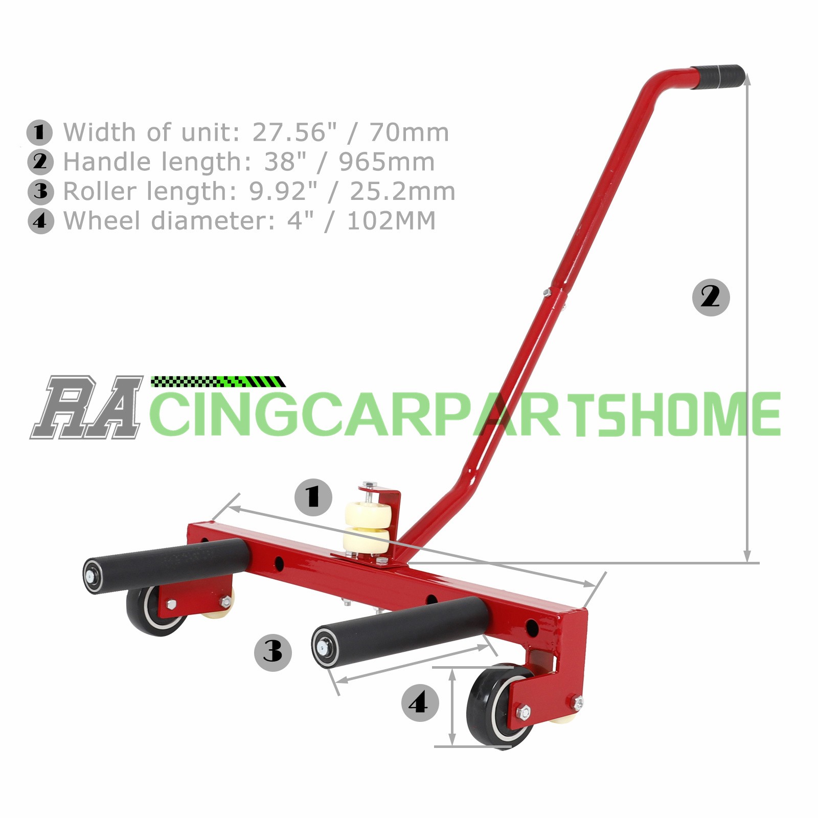 Adjustable Tire Wheel Dolly Cart 330 lbs & Tire Bead Breaker For 6.5″-24.5″ Tire