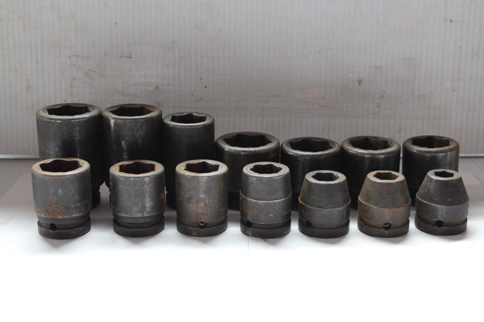 Snap-on 3/4″ Drive SAE 6-Point Impact Socket Set 14 Piece Deep & Shallow Set USA