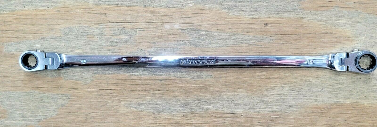 NEW Platinum XL Double Box 13mm x 15mm Reversible Ratcheting Spline Wrench 99663