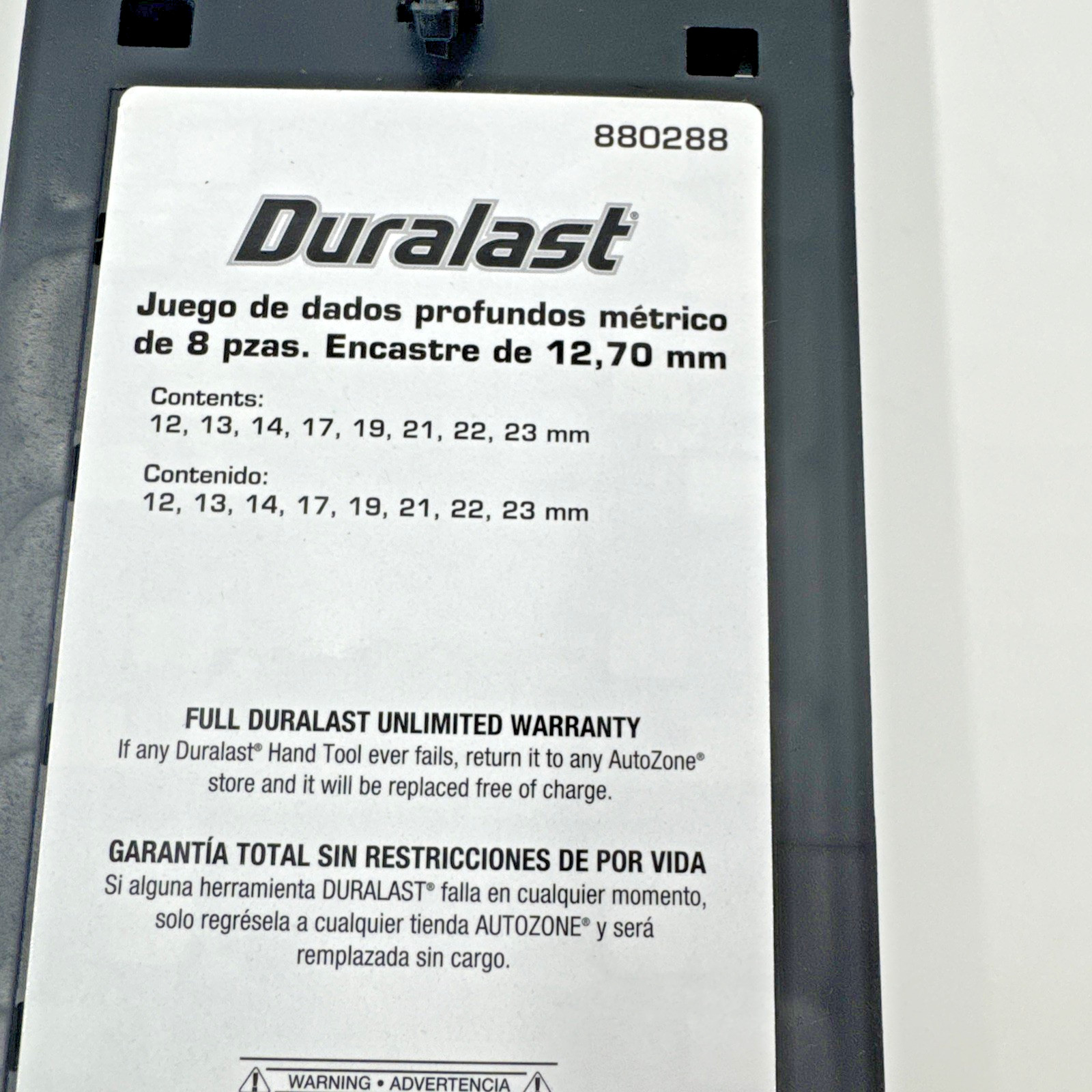 Duralast 1/2″ Drive Deep Socket Set Metric & SAE 16 Pieces