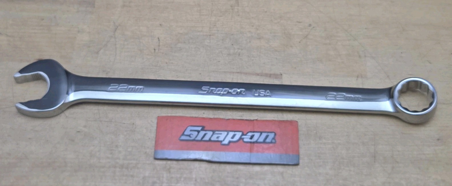 New Snap On SOEXM22 – 22mm Flank Drive Plus Standard Handle 12Pt Combo Wrench