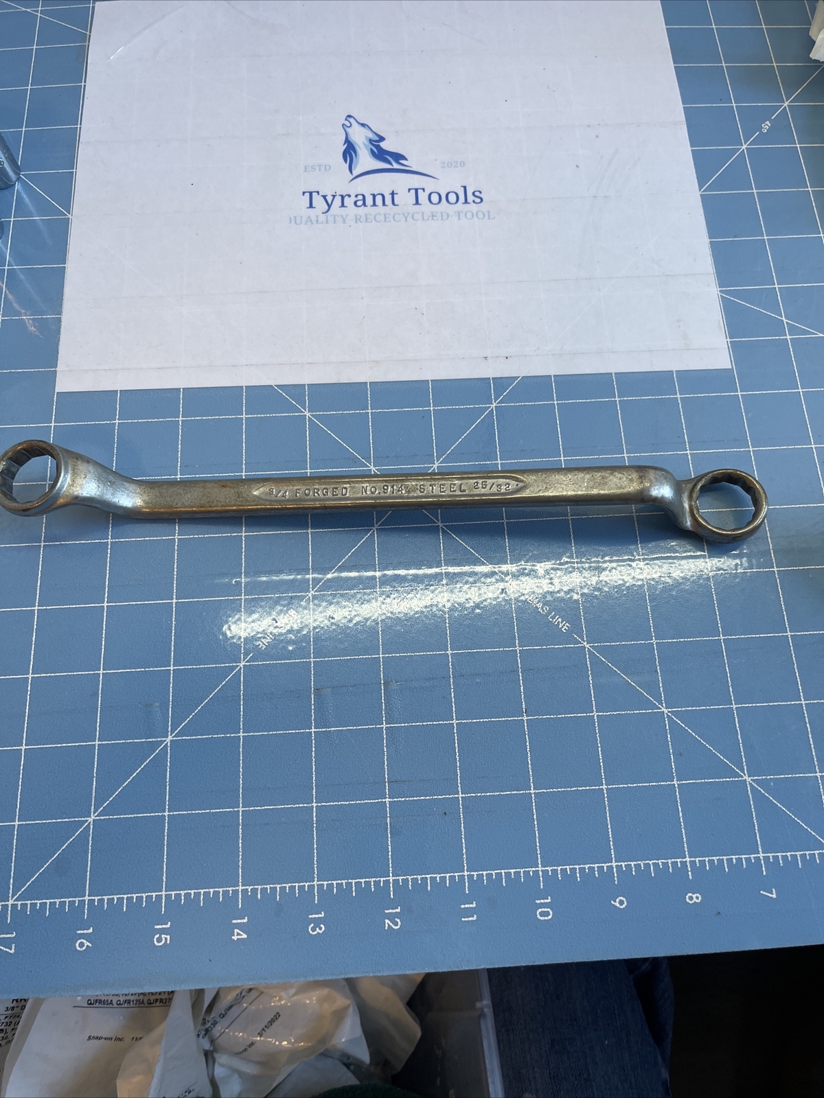 VintAge USA No. 914 3/4in. X 25/32in. Double Box End Offset Wrench Forged Steel