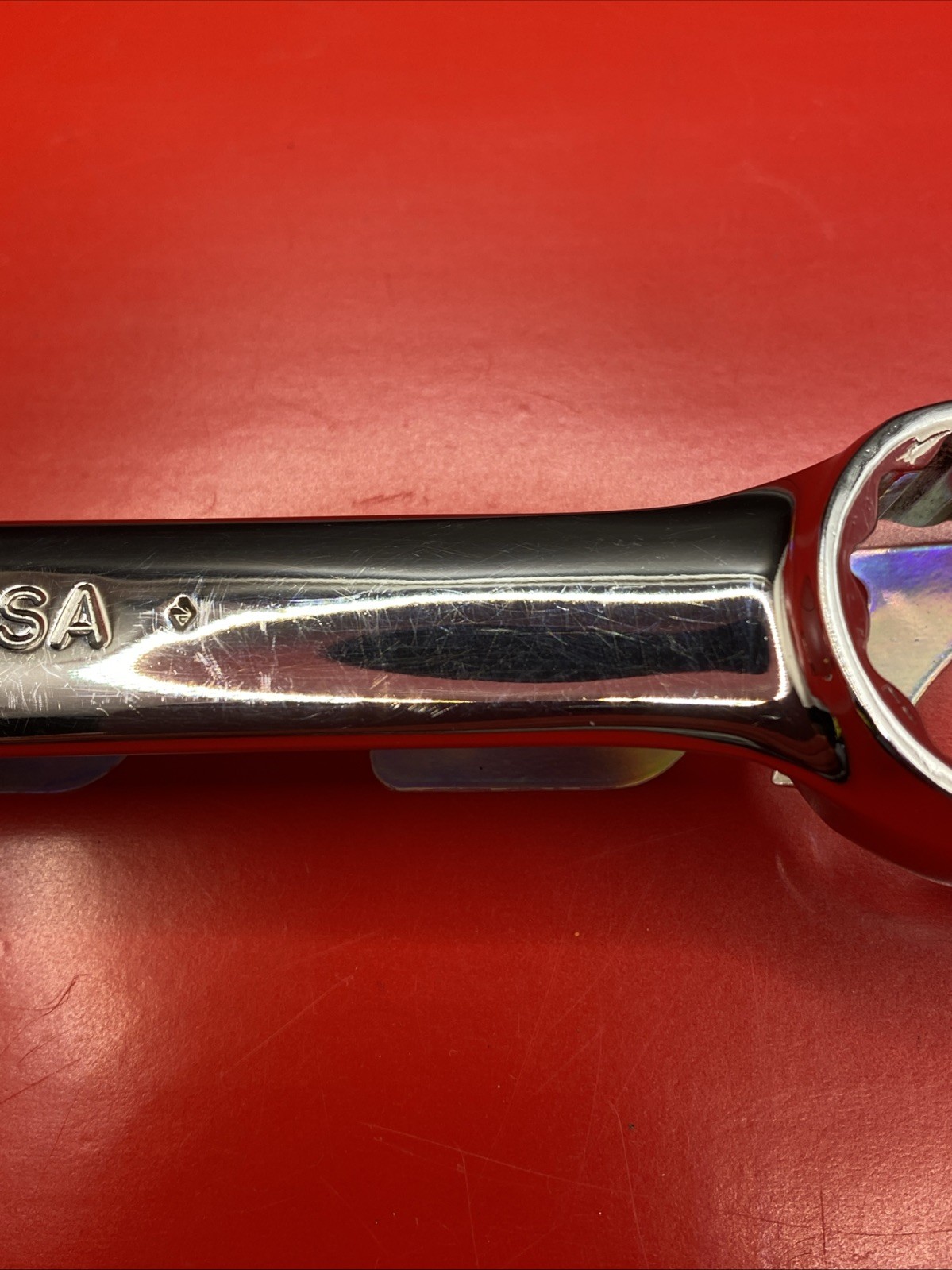 Snap On Tools OEX280 7/8″ 12PT SAE Short Chrome Combination Wrench Clean