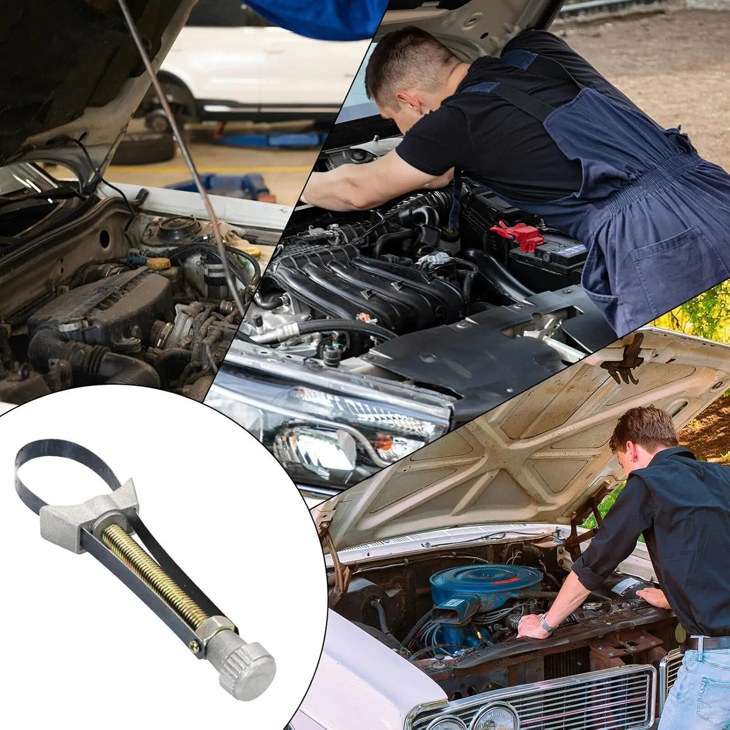 Adjustable Heavy Duty Oil Filter Wrench for Car Motorcycle Truck