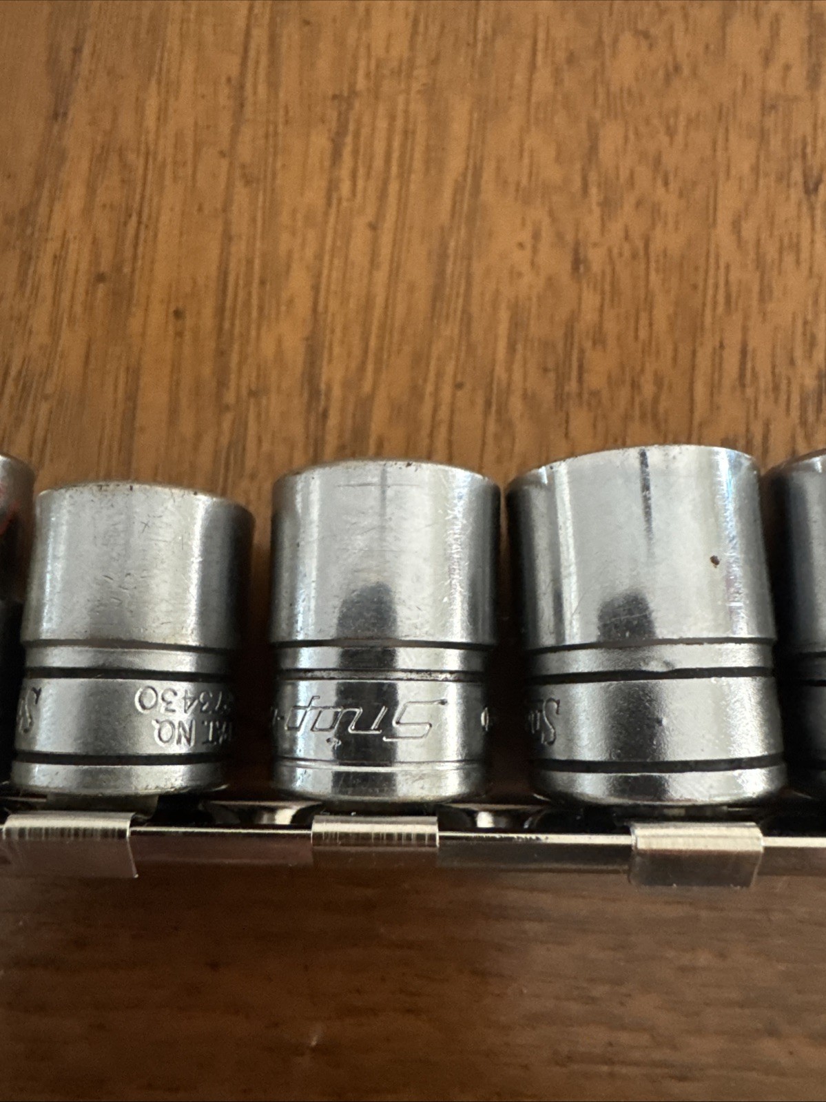 Snap On 3/8″ Drive 10Pc SAE Shallow 6 Pt Chrome Socket 5/16 To 7/8 Read