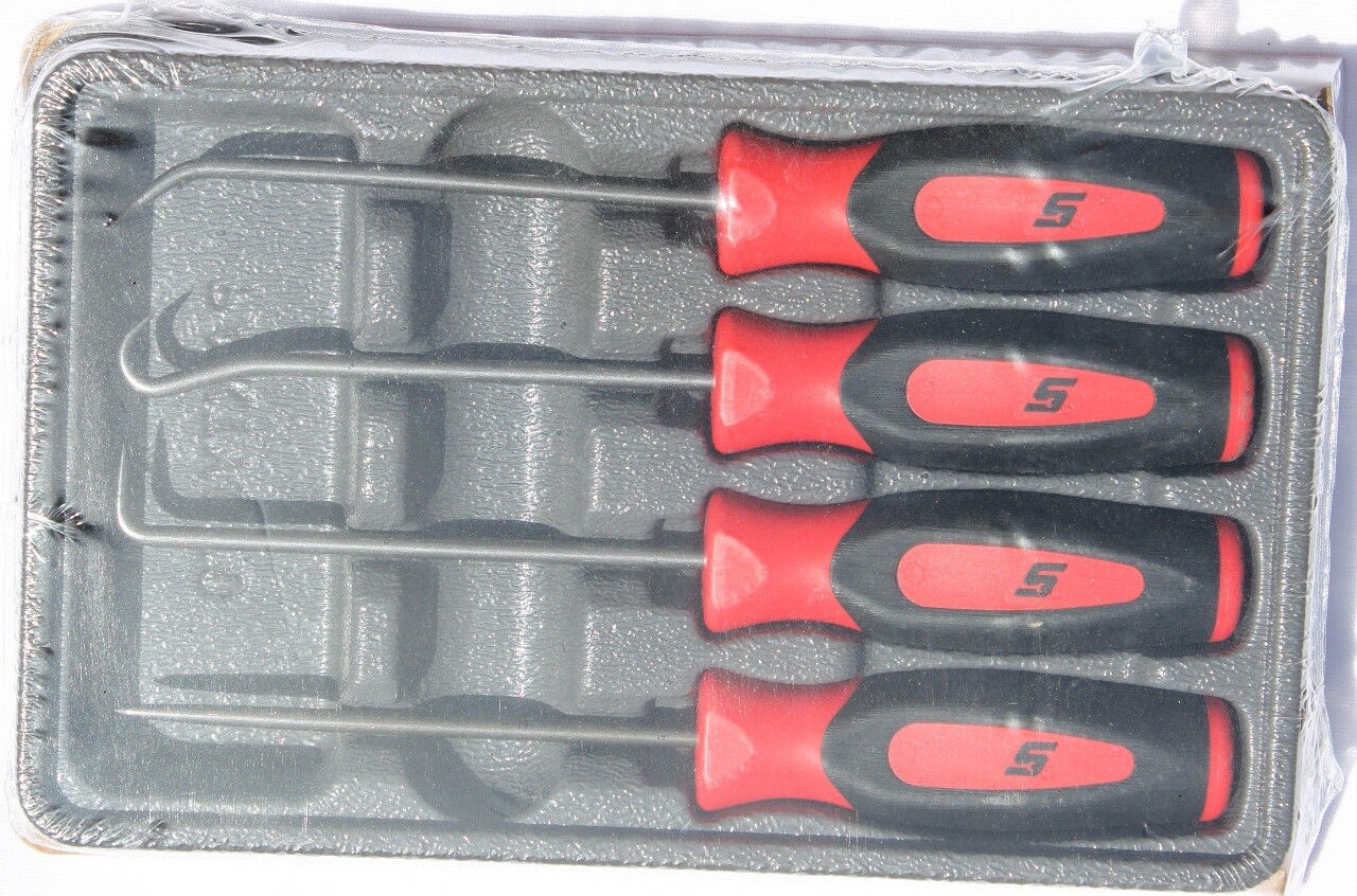 *NEW* Snap-on Pick Set SGASA204CR *RED SOFT HANDLES* PICKS BRAND NEW & SEALED!
