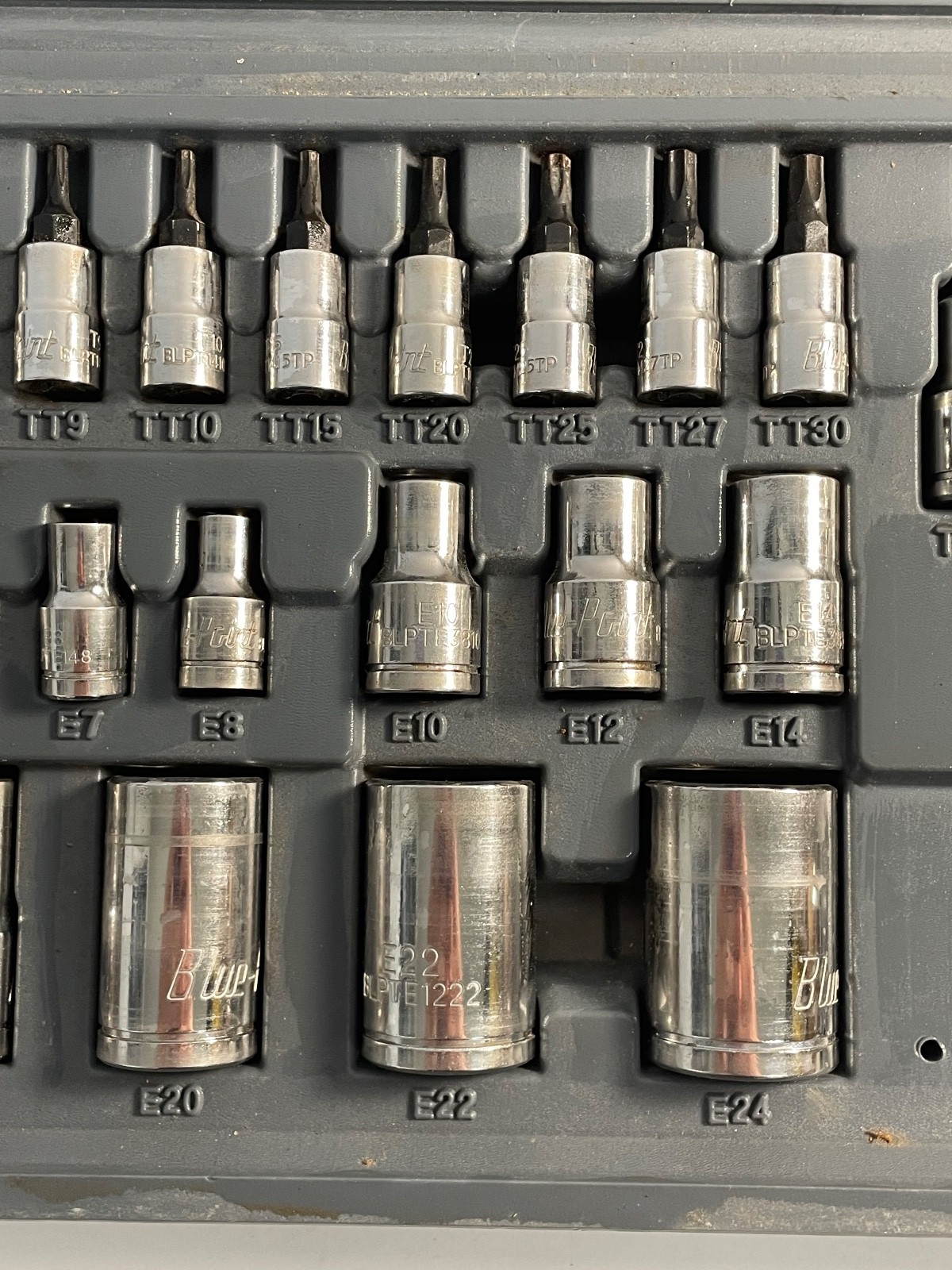 Blue-point Tools 43pc Combo Drive Torx Sockets & Bit Sockets Set (MISSING 2 PC)