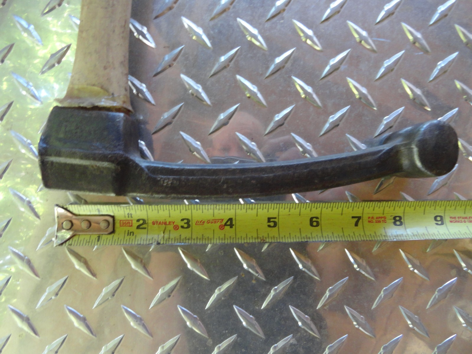 BODY REPAIR HAMMER USED 16″ HANDLE 8 1/4″ LONG REACH HEAD 1 1/2″ FACE FAST SHIP