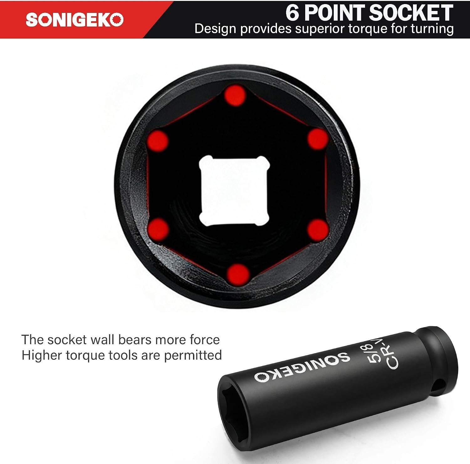 Professional 1/2″ Drive Impact Socket Set – 6-Point Design for Precision Fit