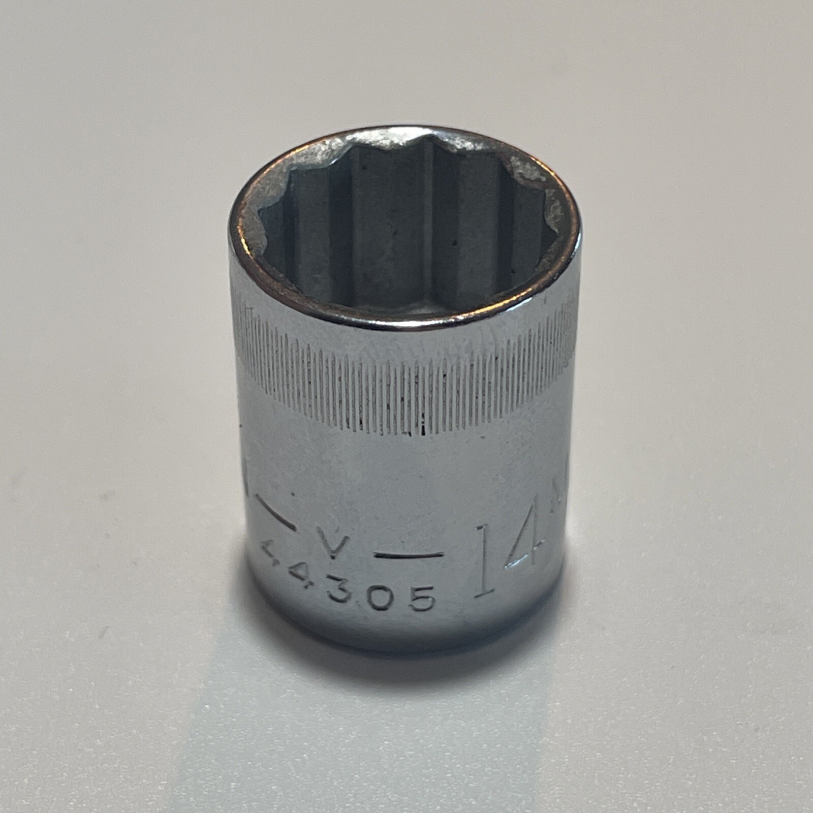 Vintage Craftsman -V-44305 Shallow Socket, 14mm, 3/8” drive, 12 point – USA