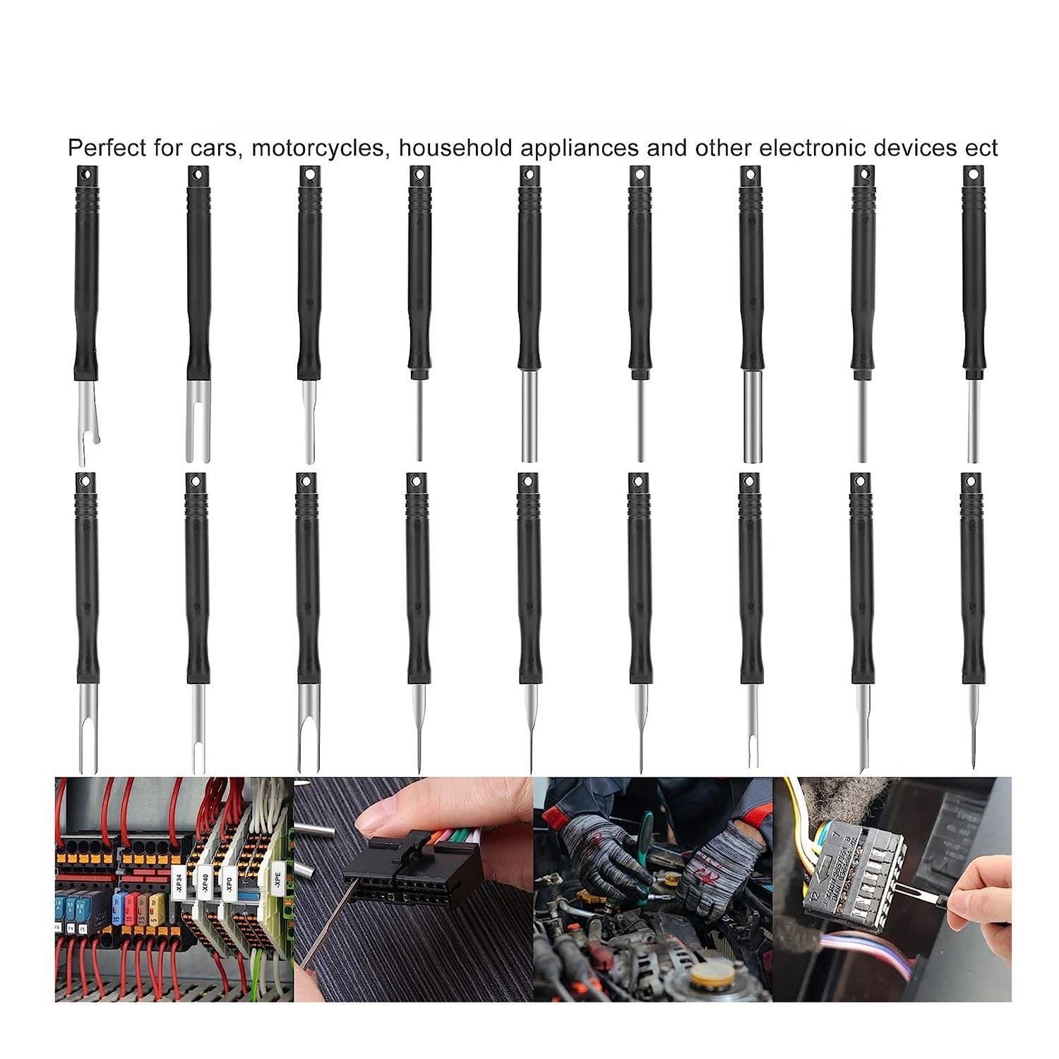 Terminal Removal Tool Kit 18PC Pin Extractor tool Set Depinning tool