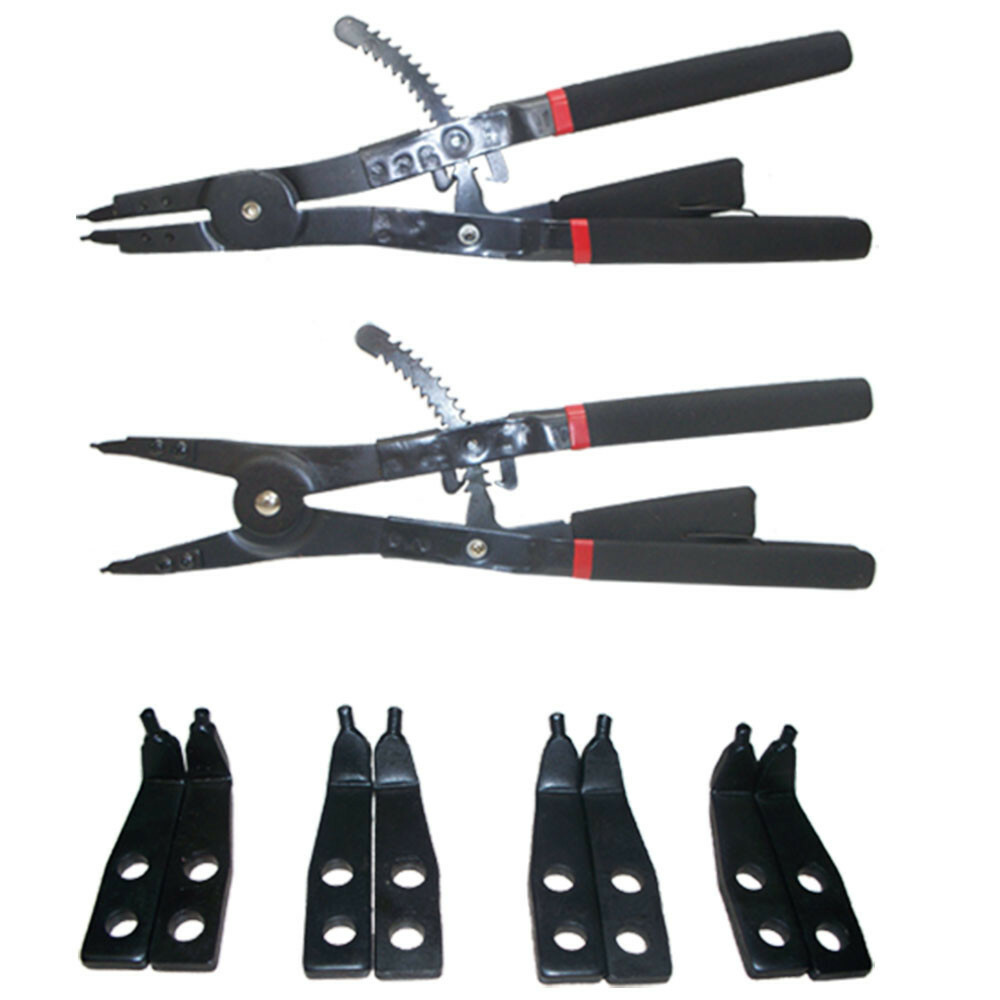 16″ Circle Circlip Ring Retaining Snap Ratchet 2 Plier 12 Tips
