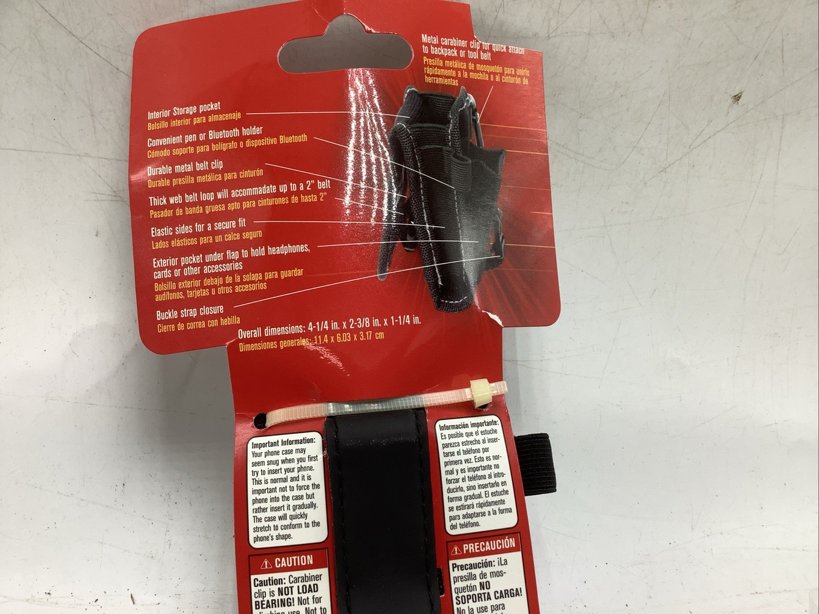 Snap on tools BLACK New cell phone holder vertical + inside pocket NEW !!!!!
