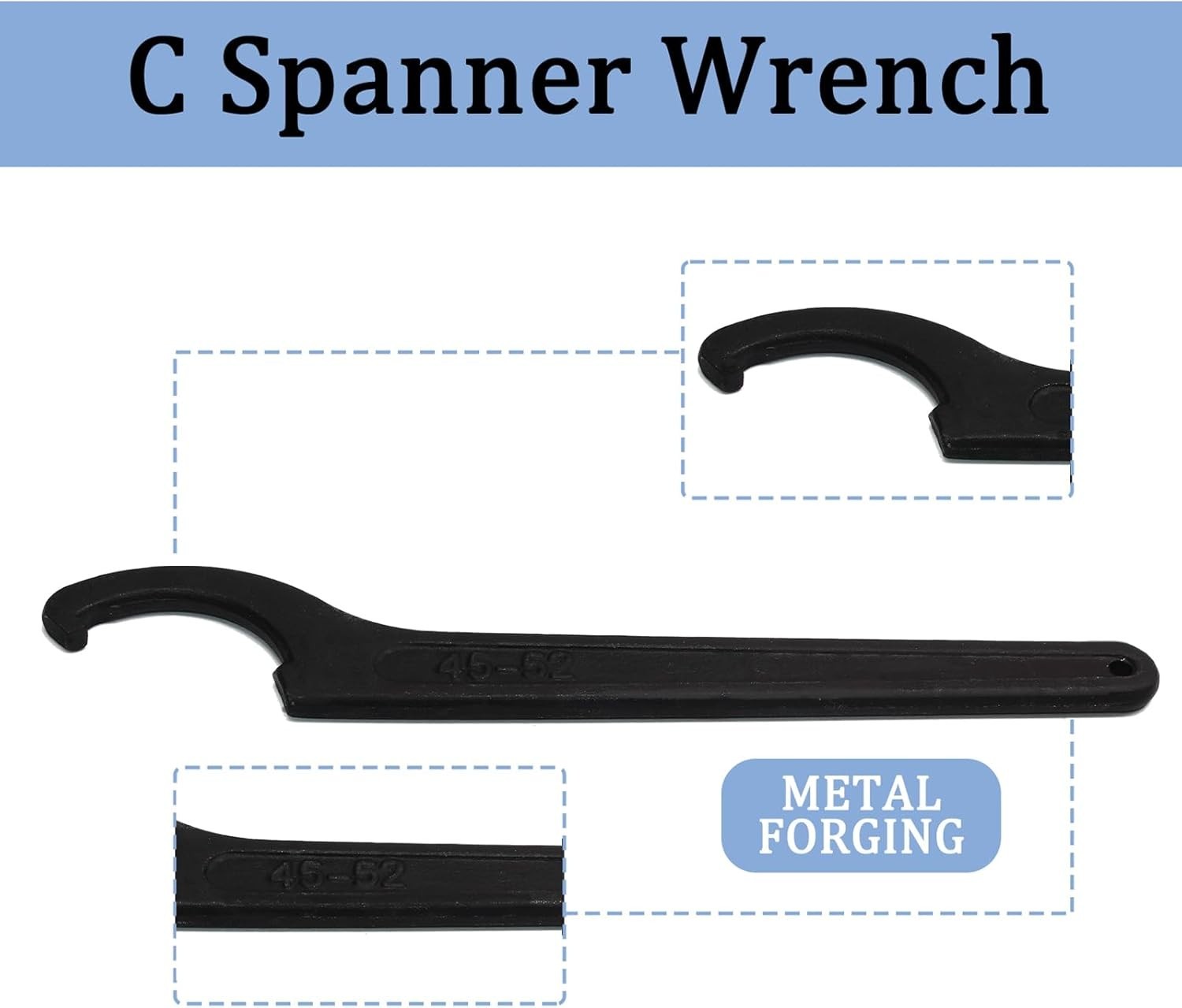 C Hook Spanner Wrench – Versatile & Sturdy Tool for Mechanical Adjustments
