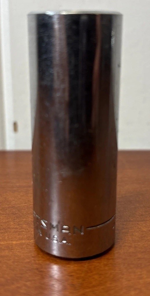 Vintage Craftsman USA 3/8” Drive Deep Well Socket SAE 11/16 EE 43316 Great Con.