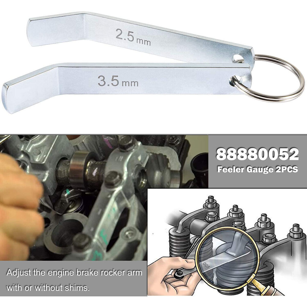 For Volvo Mack MP7 MP8 MP10/D12/D13/D16 Engines Feeler Gauge Jake Brake Tool