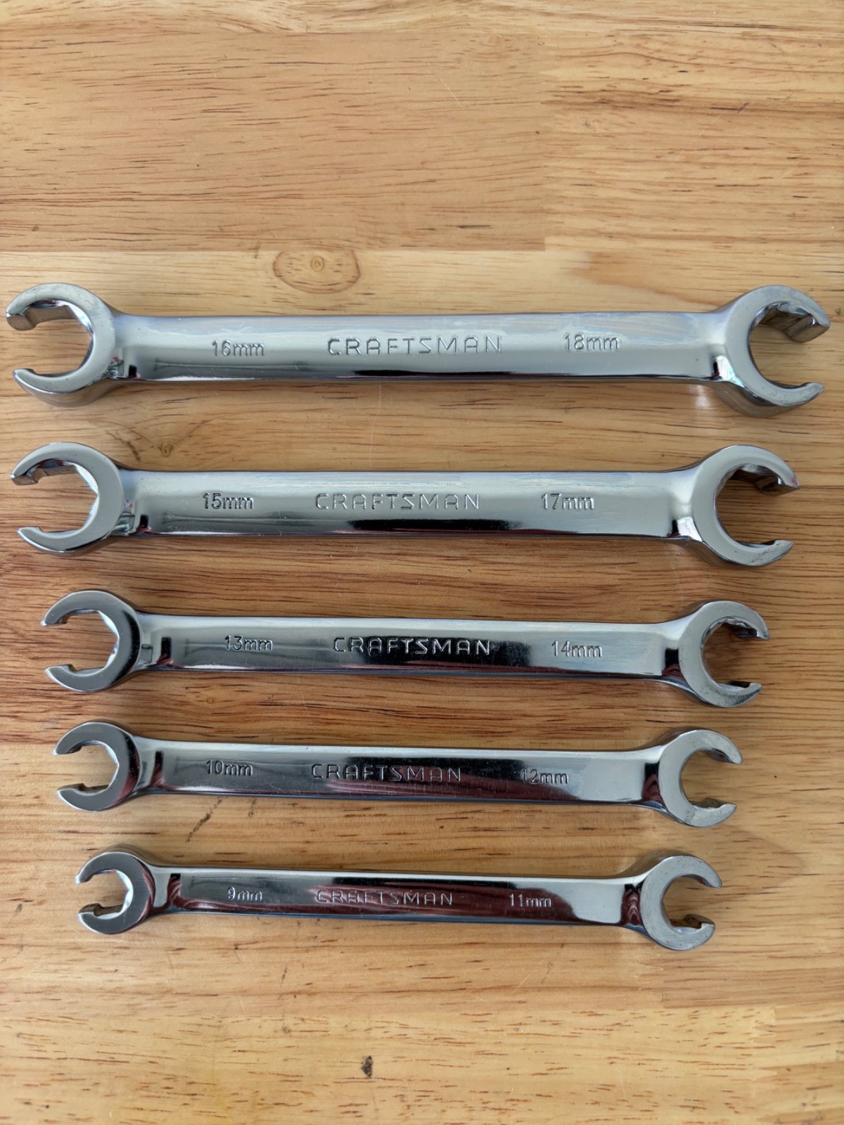 craftsmn metric flare nut wrench set