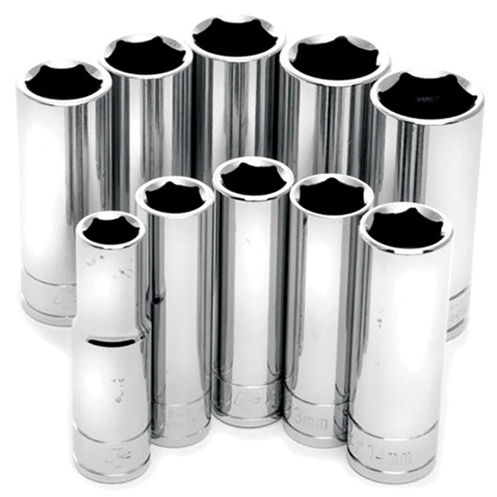 Performance Tool 3/8″ DR Met DW Socket Set – 10-Piece W38402
