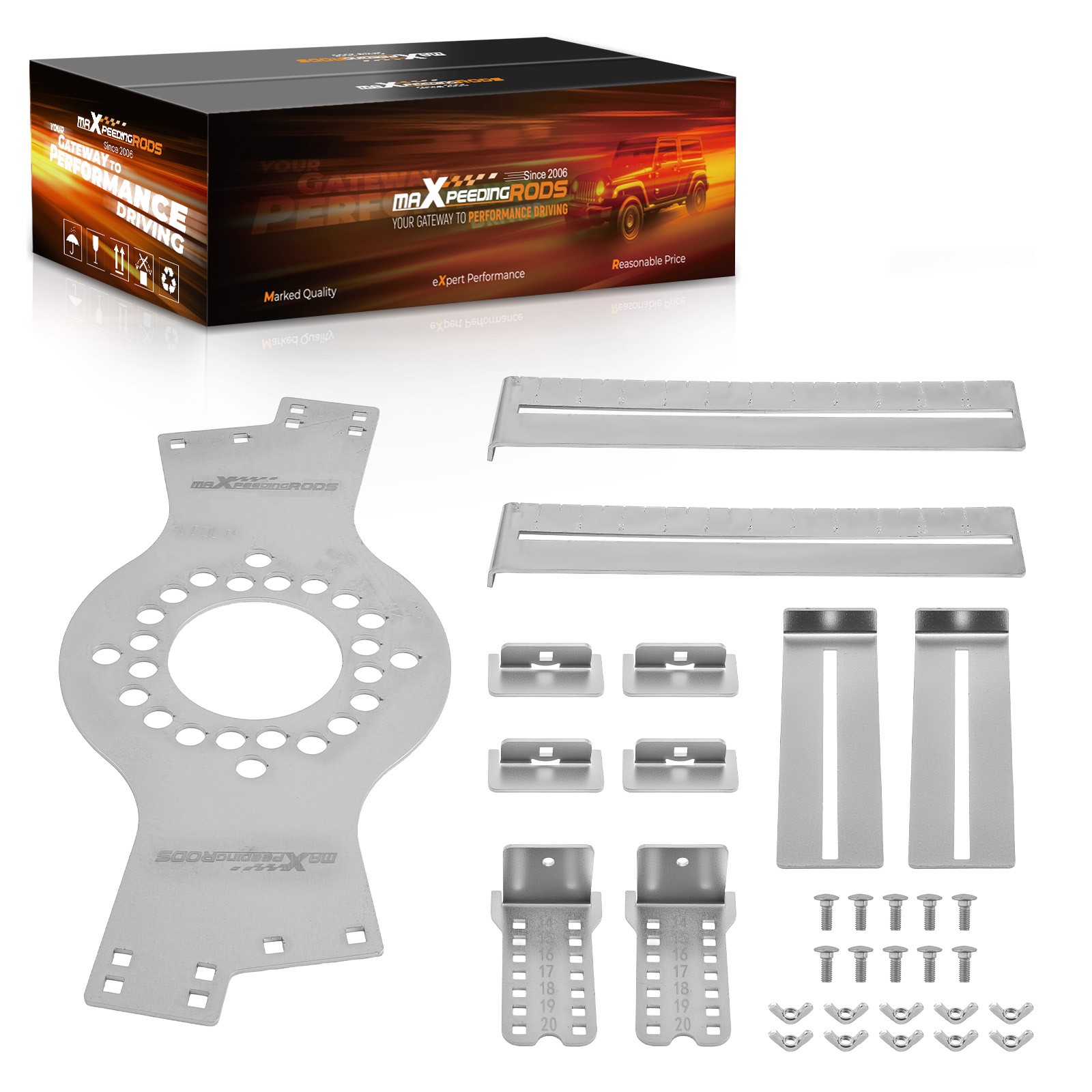 4-Lug Bolt Pattern Gauge Tool for 4×98 4×100 4×108 4×110 4×114.3 4×130