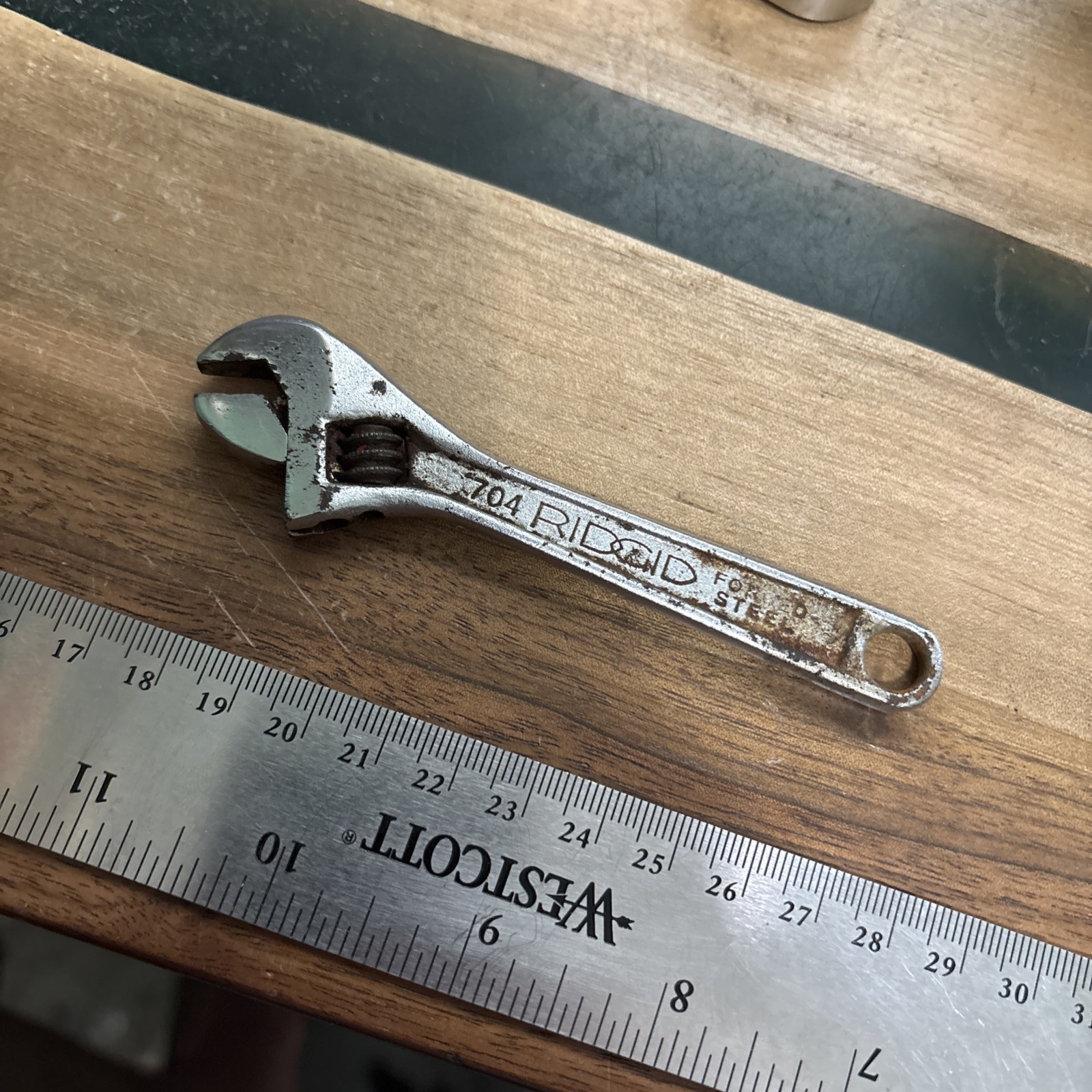 Ridgid 4″ Adjustable Wrench Model 704 Made in USA