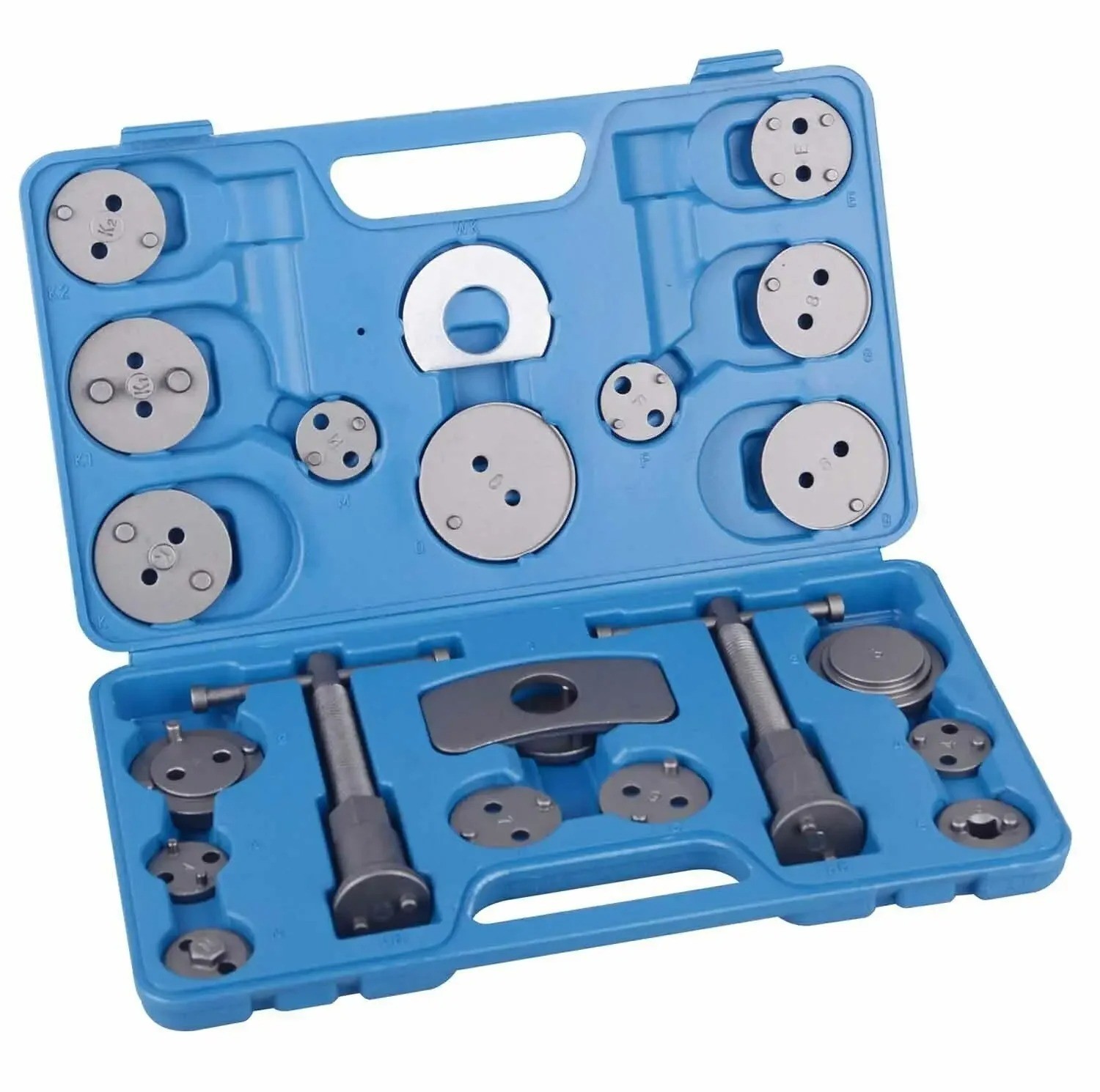 22pcs Heavy Duty Disc Brake Piston Caliper Compressor Rewind Tool Set Manual