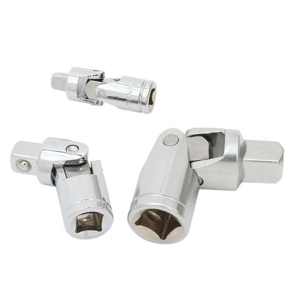 3PCS Impact Socket Wrench Adapter Set — Universal / Swivel — 1/2 3/8 1/4 Drive