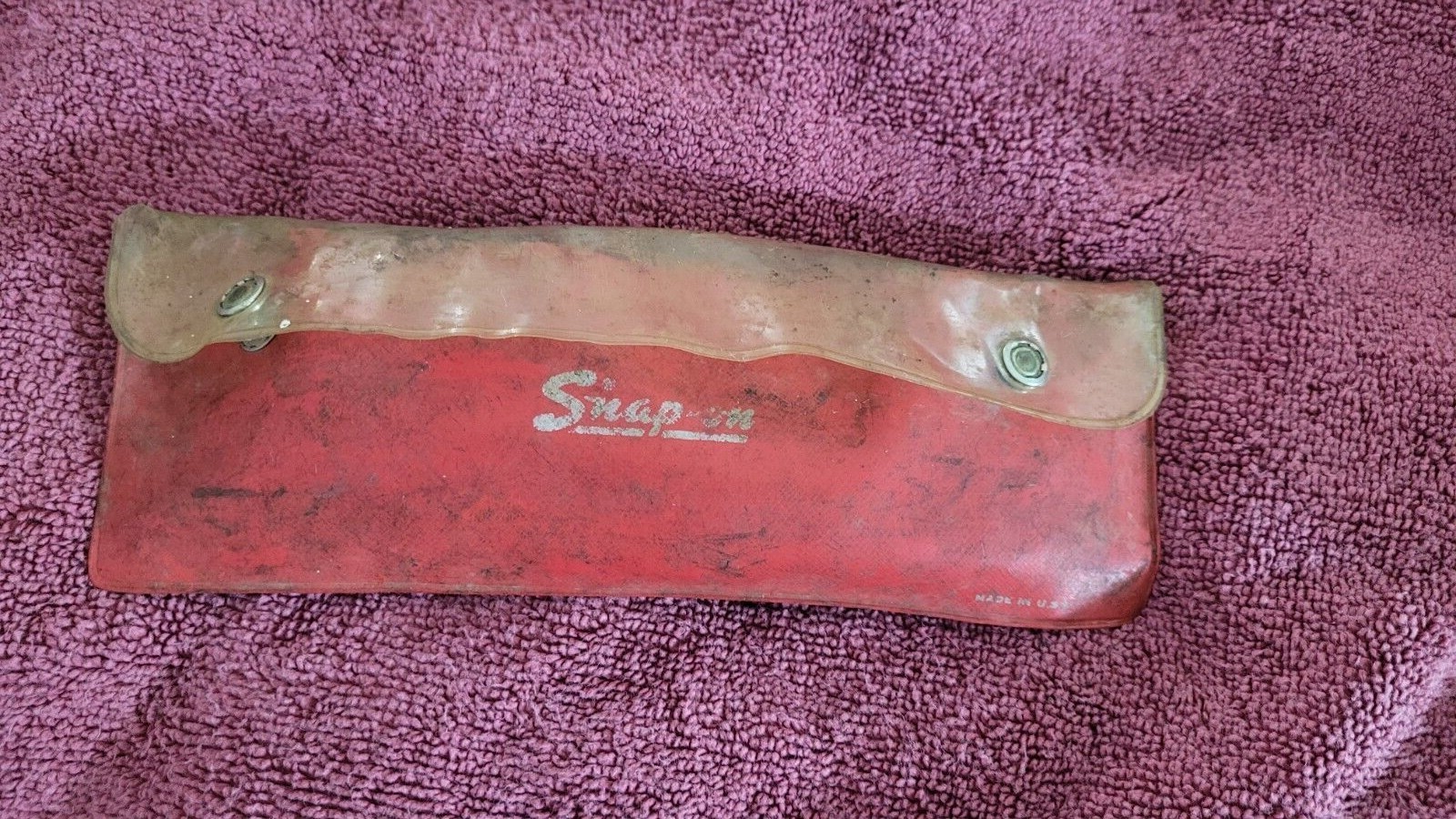 Vintage Snap-on Tools 5 Piece Hex Allen Wrench Set W/ Classic Red Pouch 