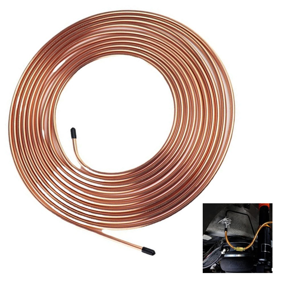 Copper Coated Steel Brake Line 3/16 inch 25 Feet for General Automotive Use