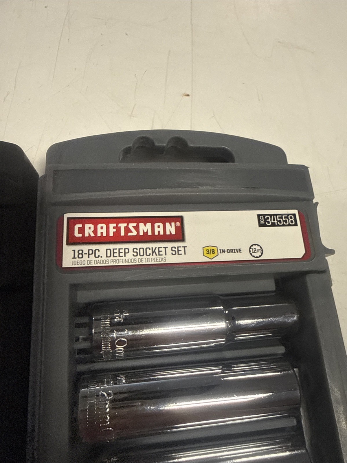 NEW Craftsman 34558 18-Piece Deep Socket Set Standard SAE & Metric 3/8″ drive BR