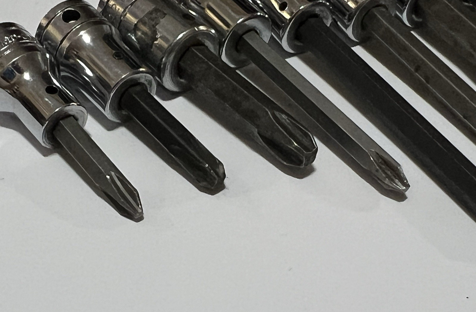 Snap On 3/8 Drive Drag Link Flat Tip and Phillips Socket Driver Set 9 pc USA