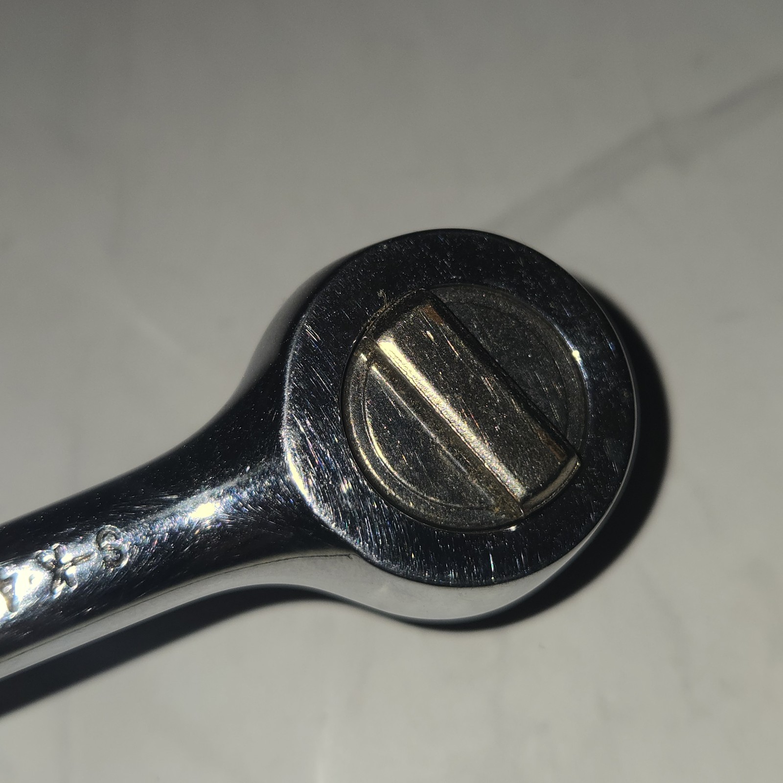 Vtg S-K Tools Ratchet 40970 1/4″ Drive Knurled Handle USA Mechanic Tool Chrome