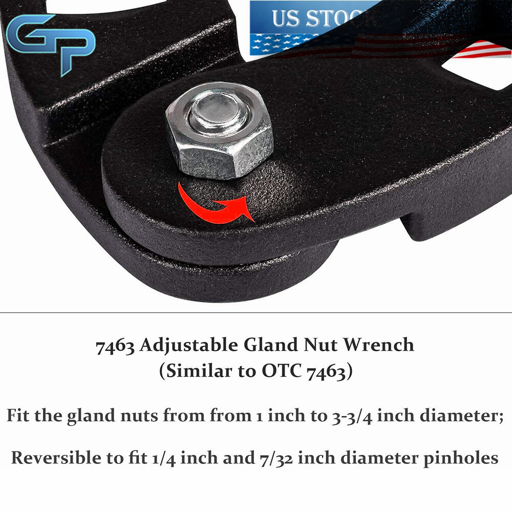 Adjustable Gland Nut Wrench 7463 Spanner Repair Tool for Hydraulic Cylinders