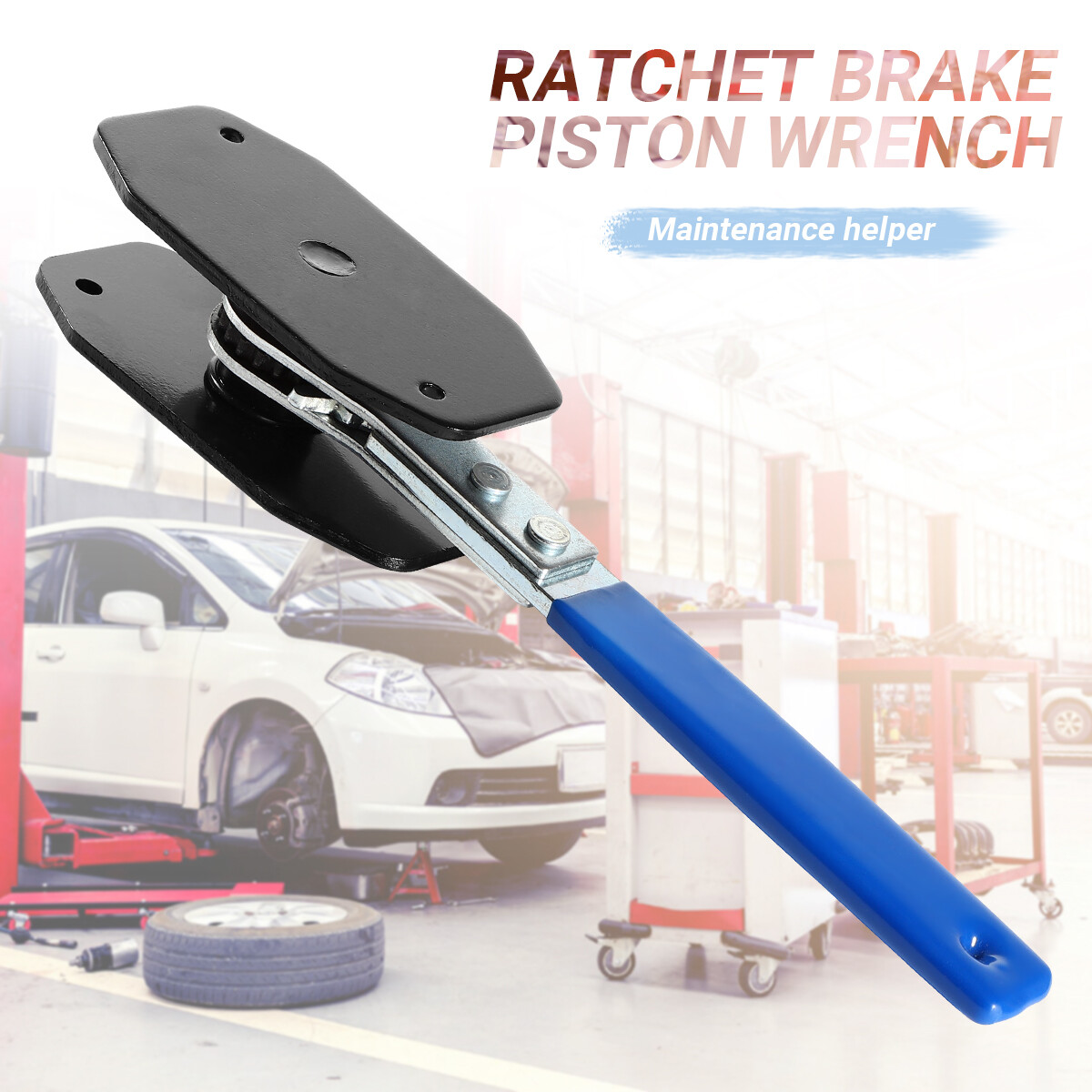 For Car Ratchet Brake Piston Wrench Spreader Caliper Pad Install Press Tool Blue