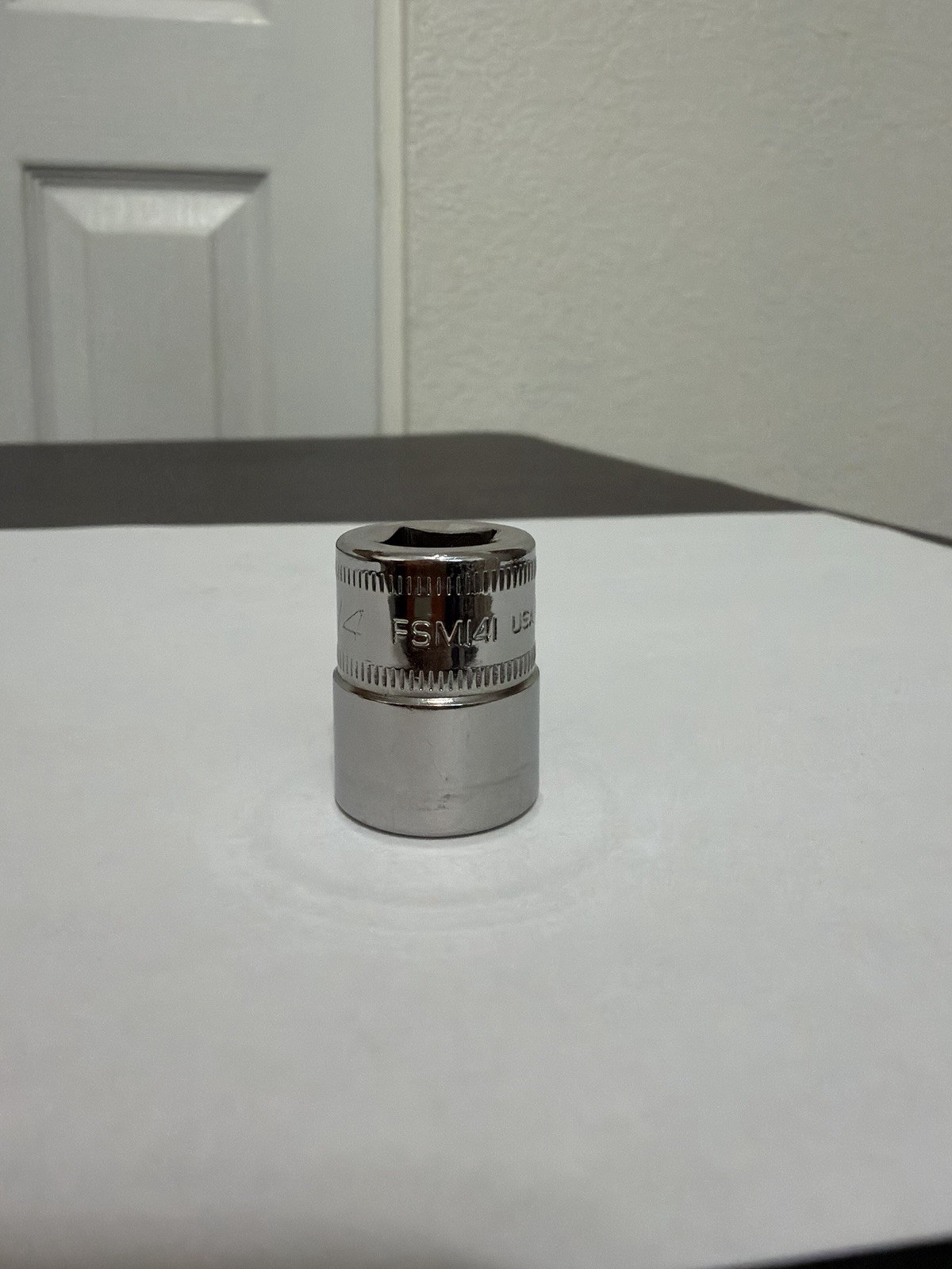Snap-On Tools 3/8″ Dr. 14mm Metric 6 Point Shallow Chrome Socket FSM141 USA