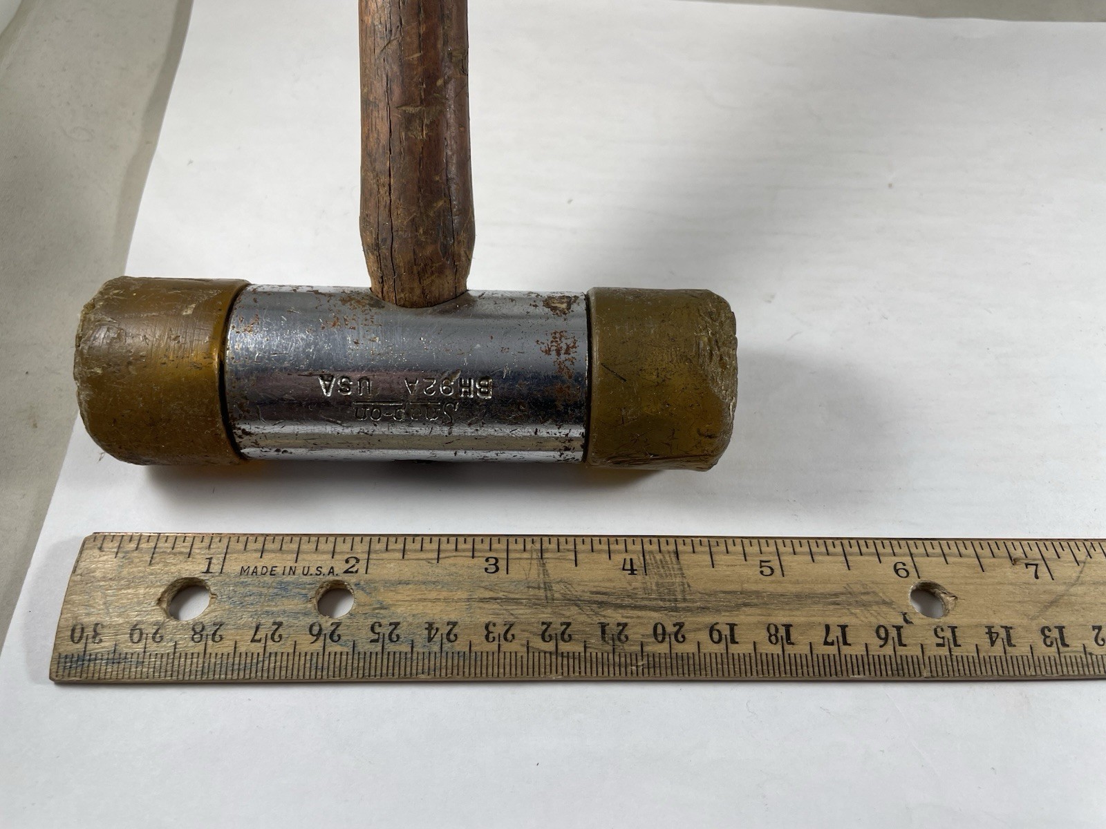 Snap-On Tools USA BH92A Plastic Tipped Non-Marring Hammer Mallet – Wood Handle