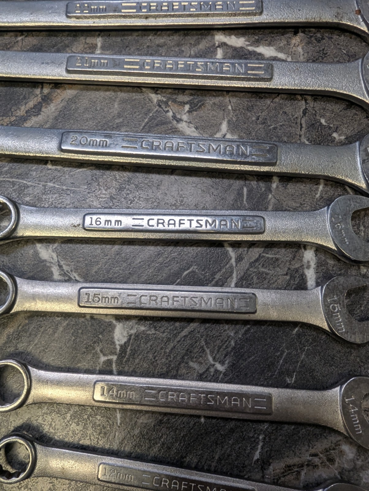 Craftsman Tools USA 11pc VA 9mm-24mm Large Metric (Rare) Combination Wrench Set
