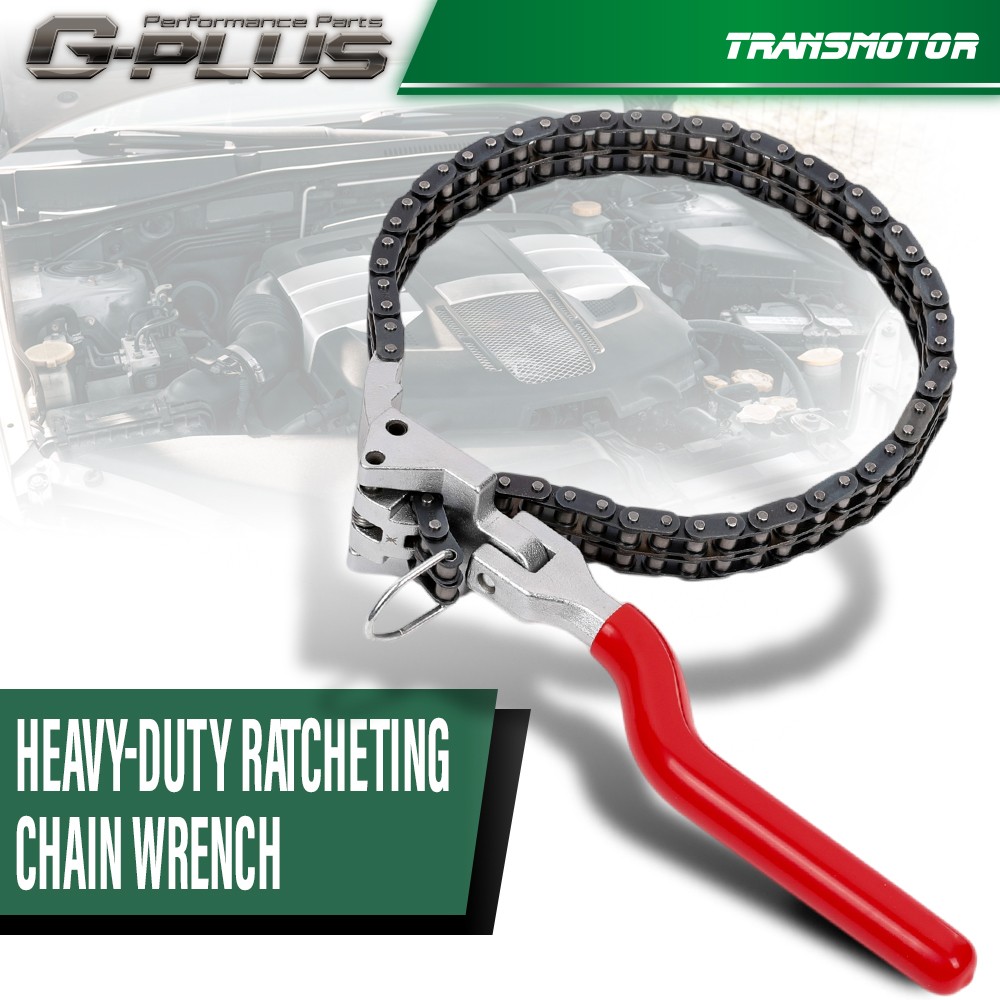 Heavy-Duty Ratcheting Chain Wrench Oil Filter Change Pipe Fittings 60-160mm