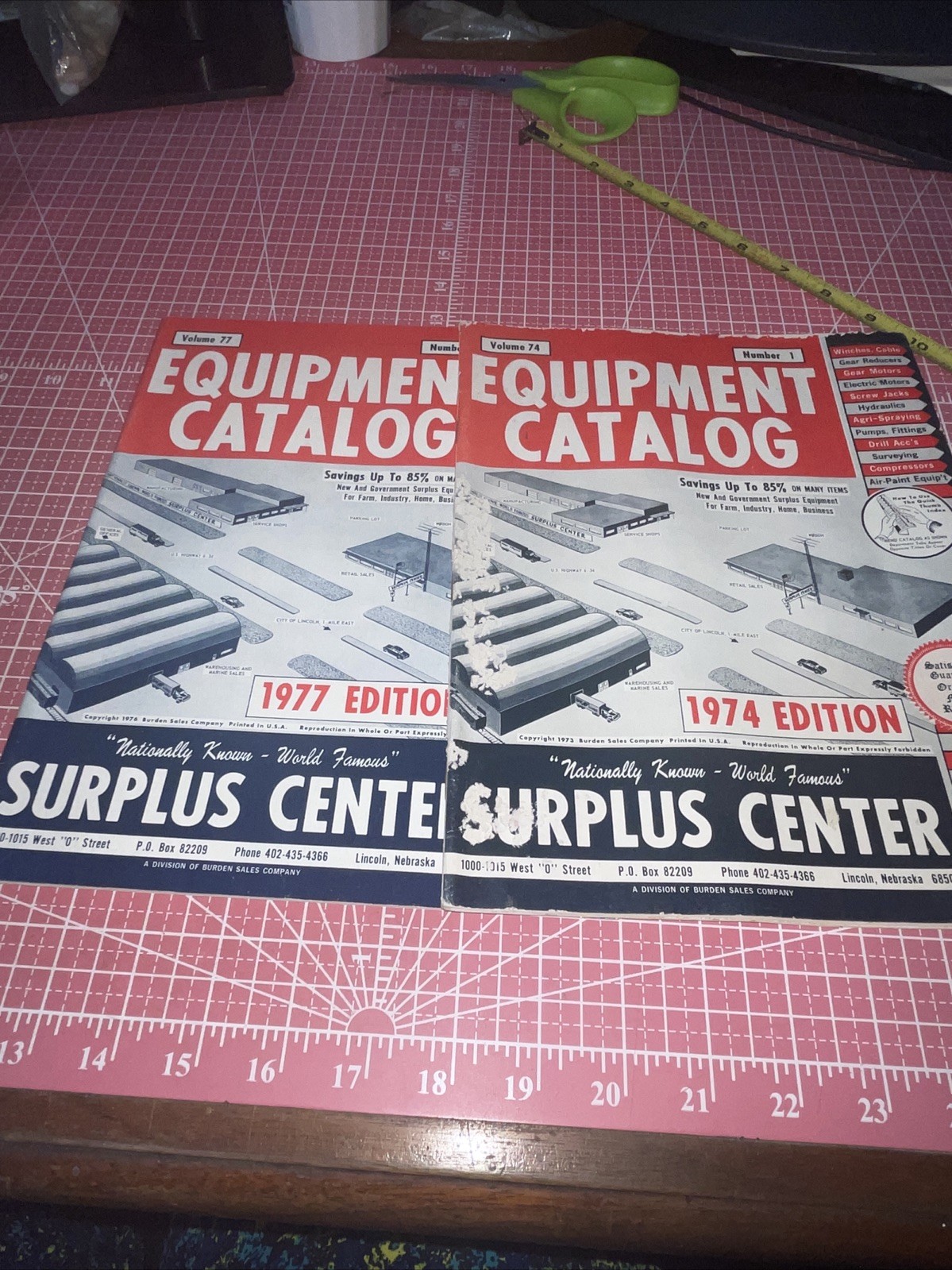 1973 & 77 Edition Burden Sales USA Surplus Center Equipment Catalogs Vintage