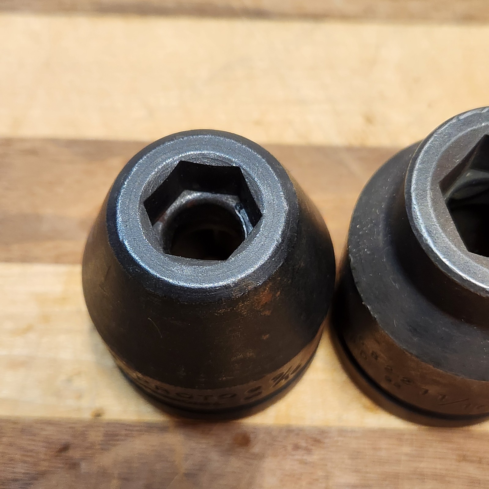 Wright & Proto 3/4 inch drive 6 point socket lot 1-3/8, 1-3/16, 7/8, 11/16, 9/16