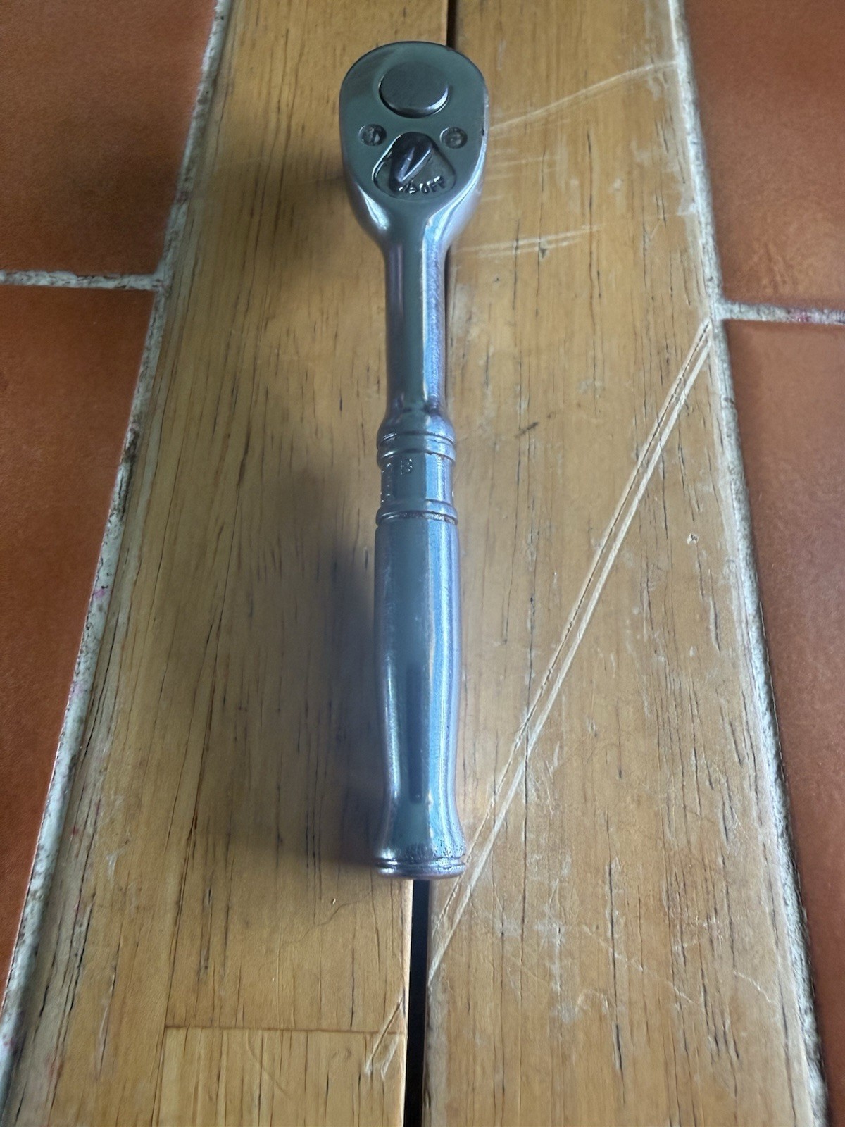 Snap On Tools USA TM70B 1/4” Drive Standard Handle Chrome Ratchet 4.5” Long