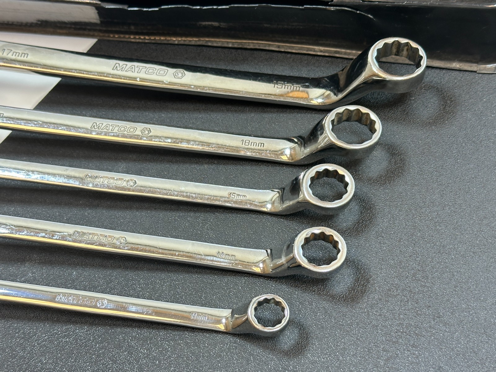 🇺🇸 Matco Tools USA SRBLM5T 5pc Offset Double Box METRIC 10mm-19mm Wrench Set