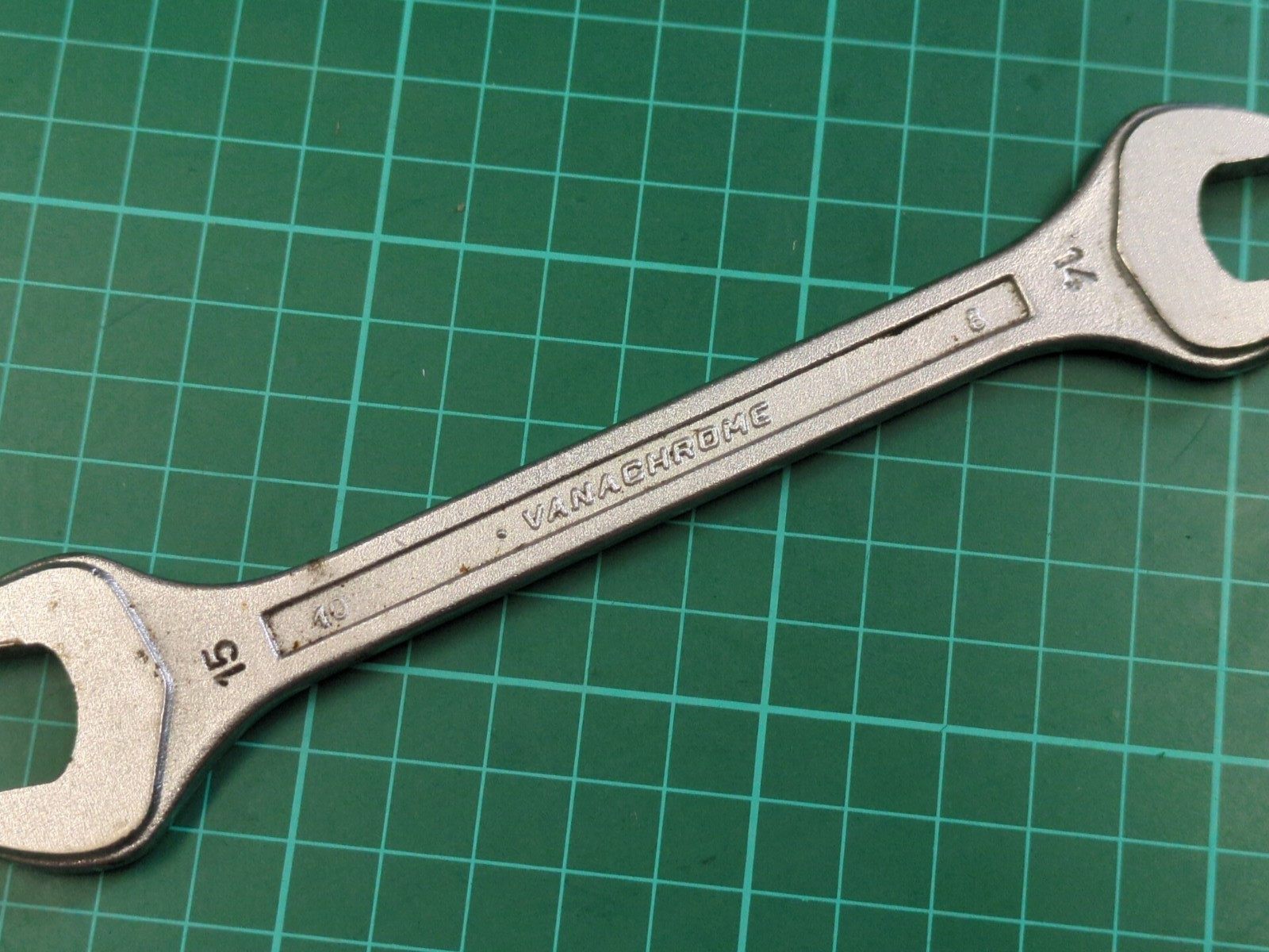Vintage Facom No44 Vanachrome 14mm X 15mm Open Ended Spanner / Wrench France