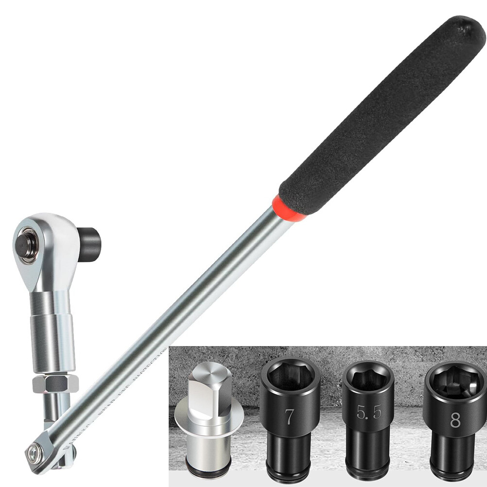 64180 Actuator Motor Tool 5.5mm 7mm 8mm Socket and 1/4″ Square Drive Adapter